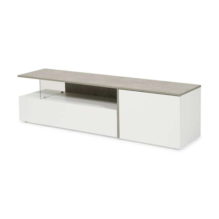 Atara Tv Unit Upto 55 Inches Melamine - Grey White