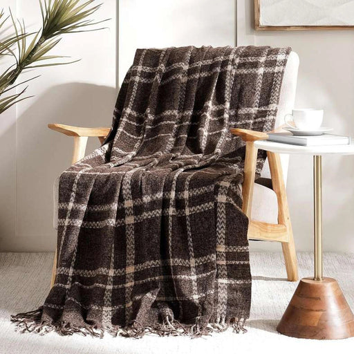 Athena Acrylic Throw 130X170Cm - Beige Pan Home