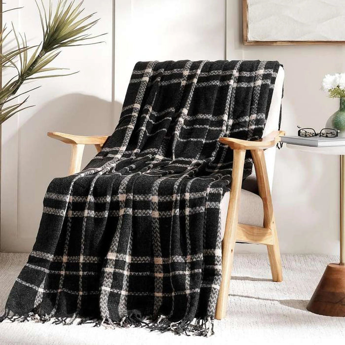 Athena Acrylic Throw 130X170Cm - Grey Pan Home