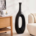 Athena Fibre Glass Hollow Vase 28X39X111Cm- Black Pan Home