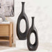 Athena Fibre Glass Hollow Vase 28X39X111Cm- Black Pan Home