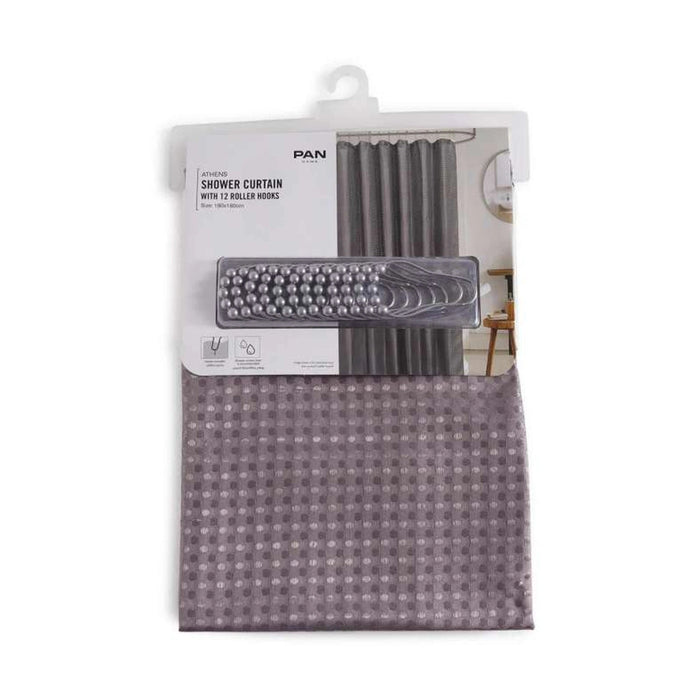 Athens Shower Curtain - Grey Pan Home