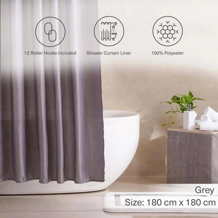 Athens Shower Curtain - Grey Pan Home