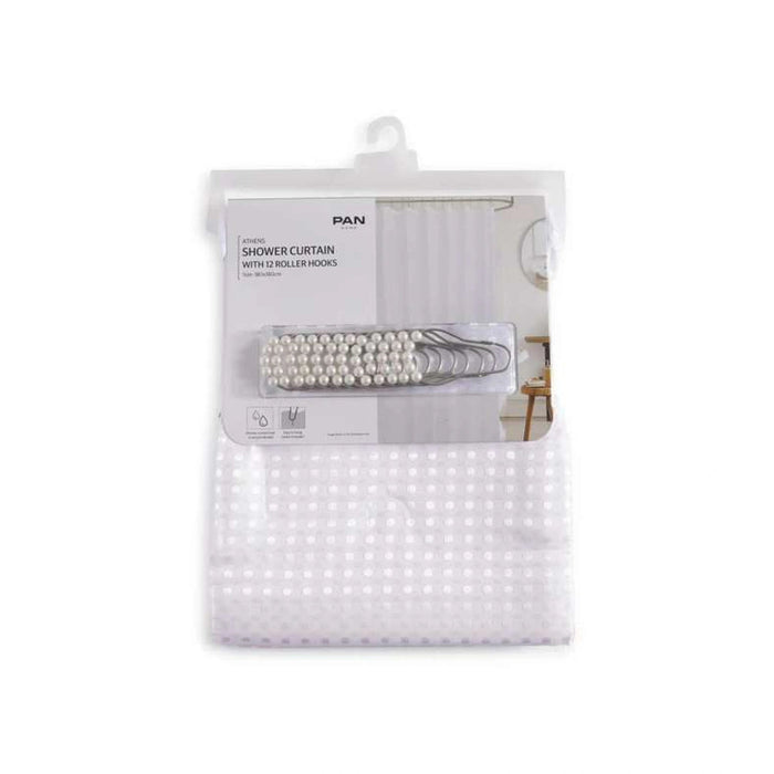 Athens Shower Curtain - White Pan Home