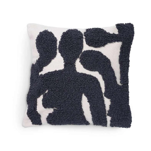 Atlas Embroidered Cushion Cover 50X50Cm - Black Pan Home