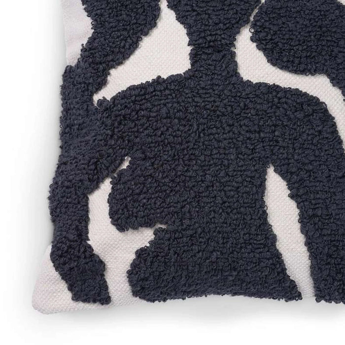 Atlas Embroidered Cushion Cover 50X50Cm - Black Pan Home