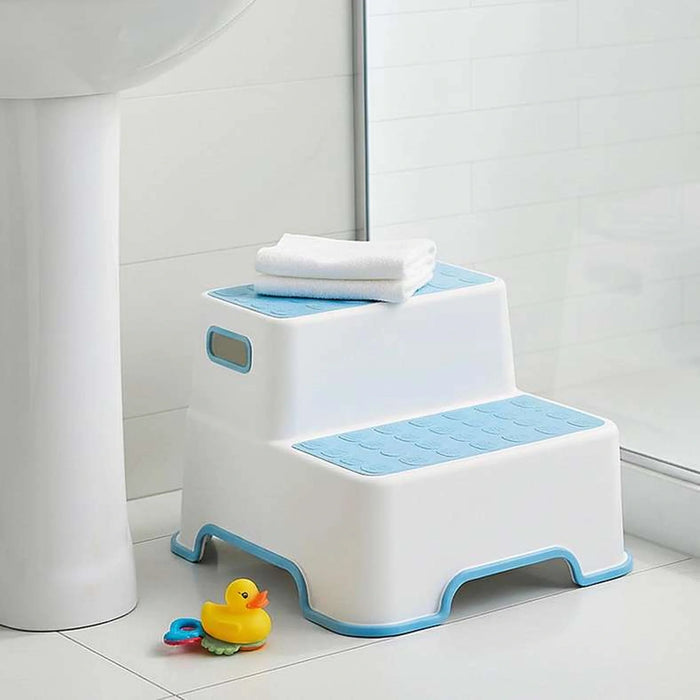 Atlas Two-Step Stool 30.9X33.5X22.9Cm - White/Blue