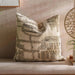 Atlas Wool Embroidered Down Alternative Filled Cushion 50X50Cm - Natural Pan Home