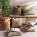 Atlas Wool Embroidered Down Alternative Filled Cushion 50X50Cm - Natural Pan Home