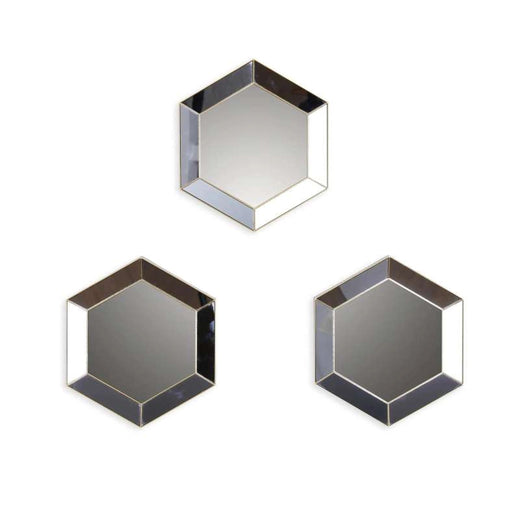 Auora 3-Piece Decorative Mirrors Dia25Cm - Gold Pan Home