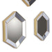 Auora 3-Piece Decorative Mirrors Dia25Cm - Gold Pan Home