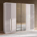 Aura 6 Door Wardrobe - Sand Grey Pan Home