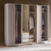 Aura 6 Door Wardrobe - Sand Grey Pan Home