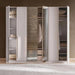 Aura 6 Door Wardrobe - Sand Grey Pan Home