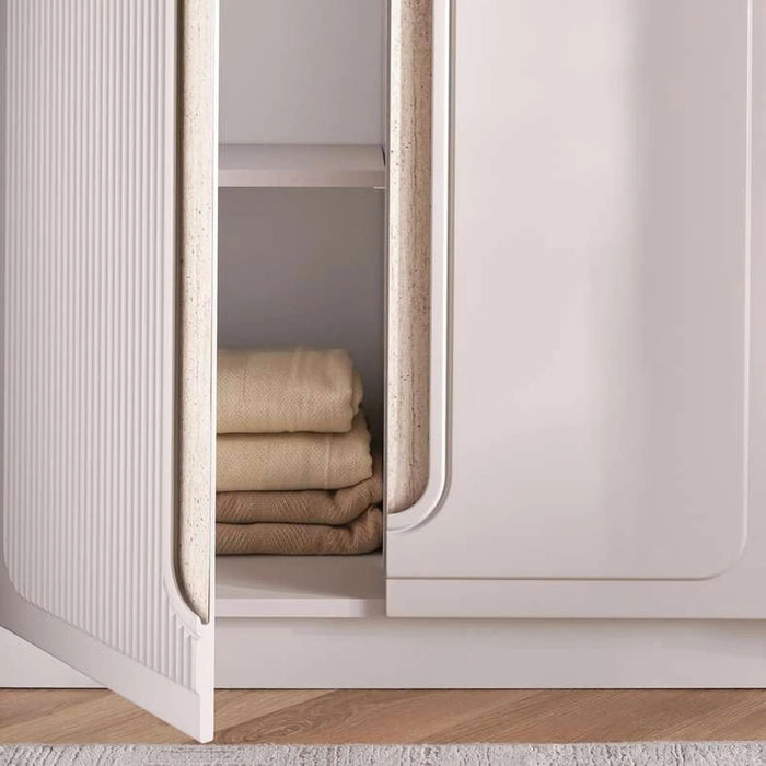 Aura 6 Door Wardrobe - Sand Grey Pan Home
