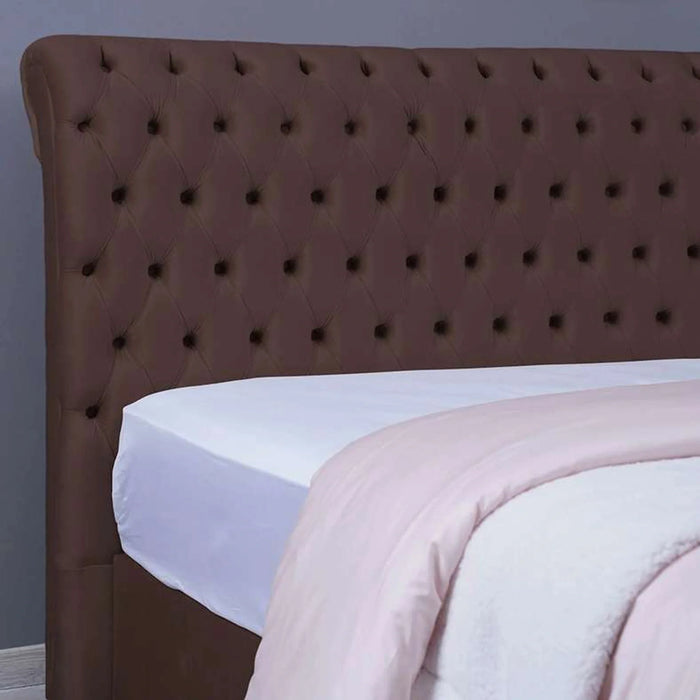 Aurora Headboard Velvet Brown L-150 : H-125 Cm