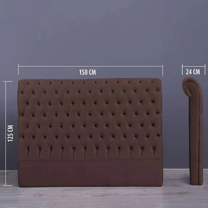 Aurora Headboard Velvet Brown L-150 : H-125 Cm