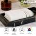 Austin Border 700Gsm  Fingertip Towel 30X30Cm- White Pan Home