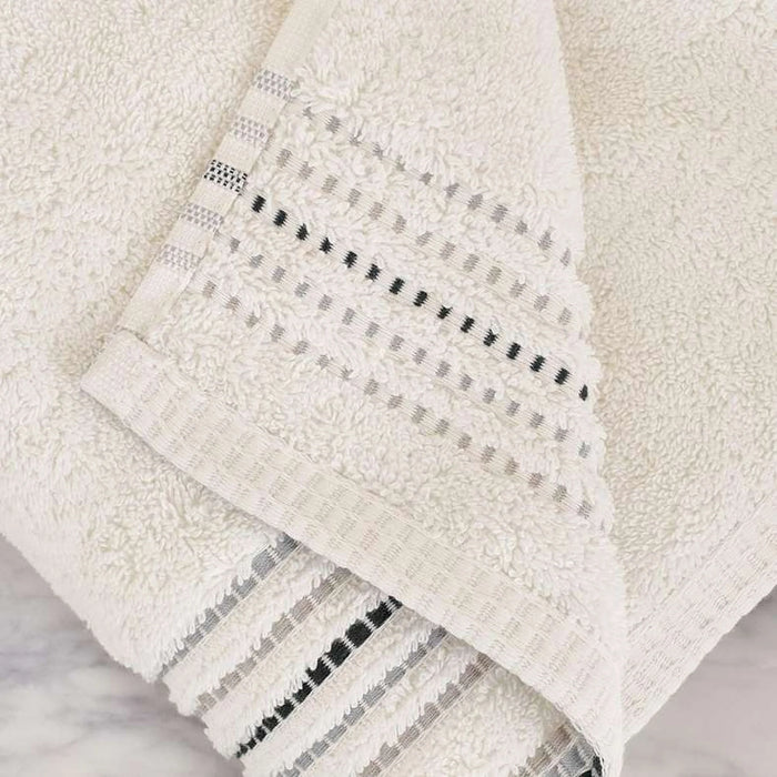 Austin Border 700Gsm  Hand Towel 50X90Cm- White
