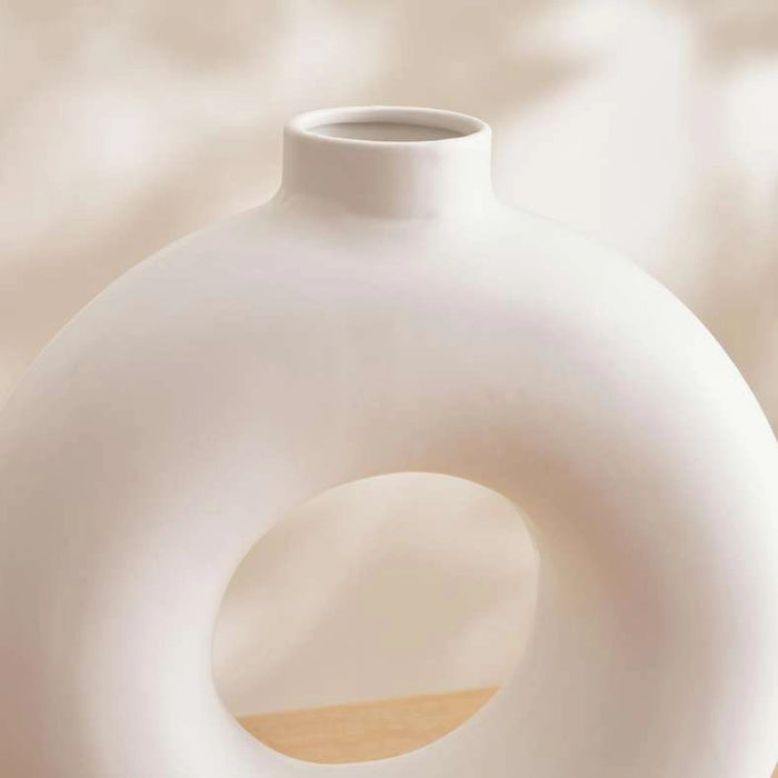 Austin Ceramic Donut Vase 30X10X30cm - White