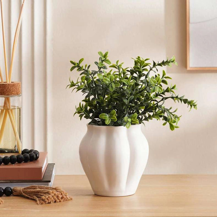 Austin Ceramic Lotus Vase - White