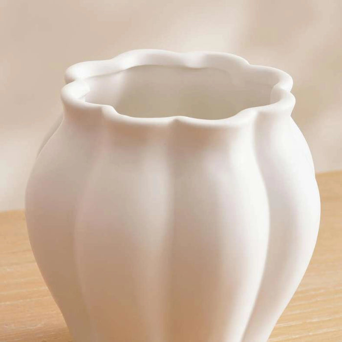 Austin Ceramic Lotus Vase - White