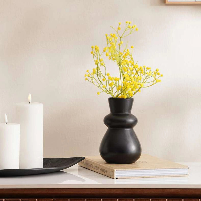 Austin Ceramic Vase 12X12X17cm-Black