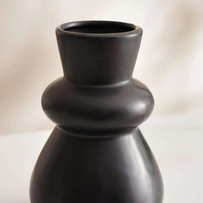 Austin Ceramic Vase 12X12X17cm-Black