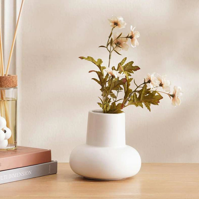 Austin Ceramic Vase 13.3X13.3X12.7cm - White