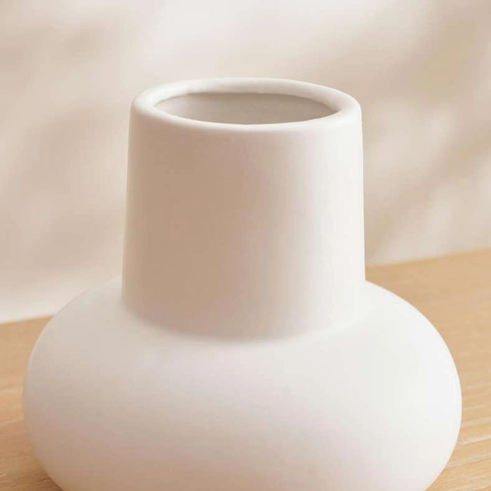 Austin Ceramic Vase 13.3X13.3X12.7cm - White