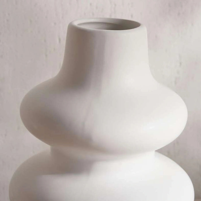 Austin Ceramic Vase 20.32X20.32X30.5Cm - White