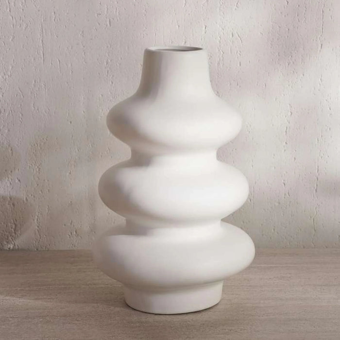 Austin Ceramic Vase 20.32X20.32X30.5Cm - White