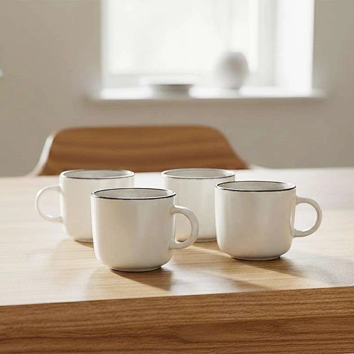 Ava 4-Piece Porcelain Mug 385Ml -White
