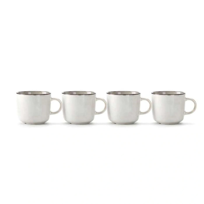 Ava 4-Piece Porcelain Mug 385Ml -White