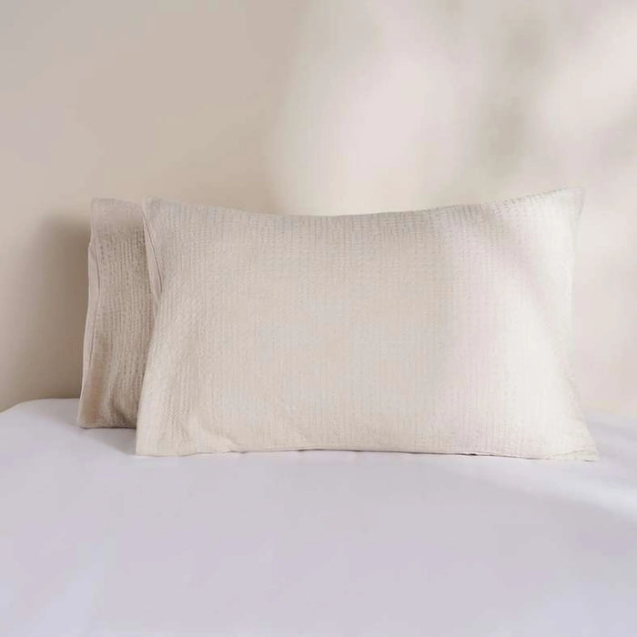 Avenue Cotton Waffle  2-Piece Pillow Cover Set 50X75Cm - Cream