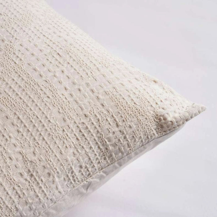Avenue Cotton Waffle  2-Piece Pillow Cover Set 50X75Cm - Cream