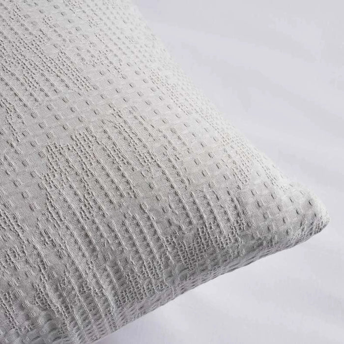 Avenue Cotton Waffle 2-Piece Pillow Cover Set 50X75Cm - Silver Grey