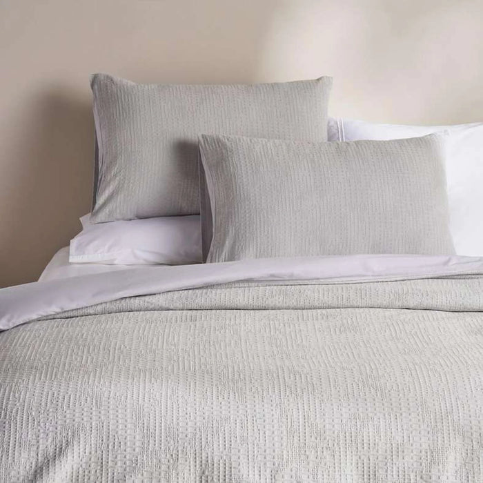 Avenue Cotton Waffle  3-Piece King Duvet Cover Set 230X220Cm- Silver Grey