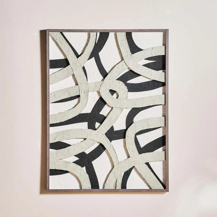 Avenue Glass Framed Handmade Wall Art 90X120Cm - Black