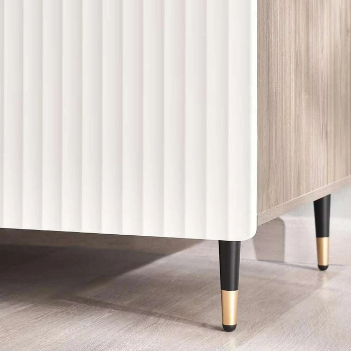 Aversa 6 Door Wardrobe With Mirror - White