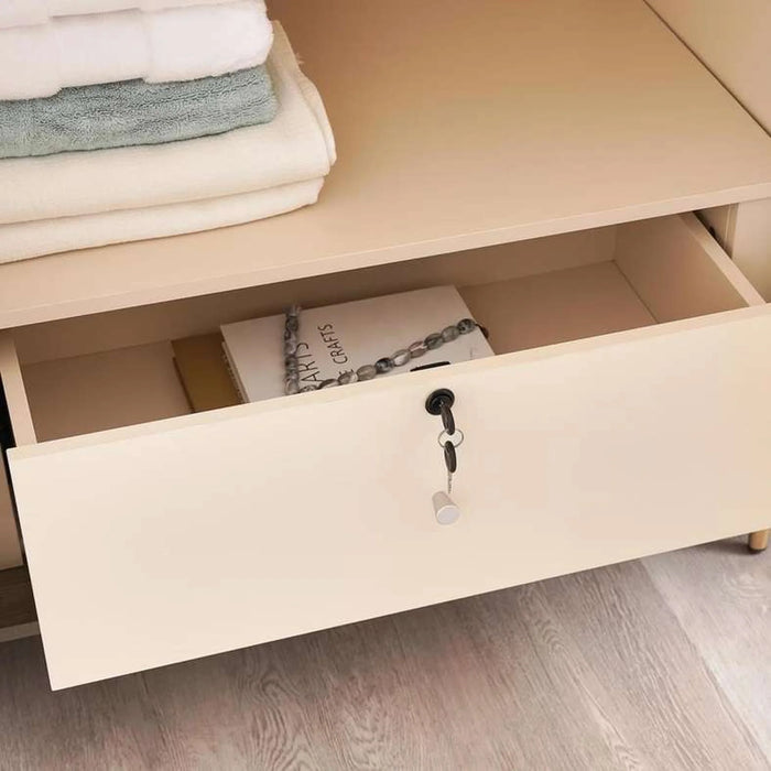 Aversa 6 Door Wardrobe With Mirror - White