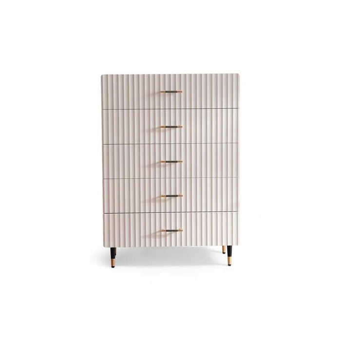 Aversa Chest Of 5 Drawer - White