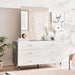 Aversa Dresser With 6 Drawer And Mirror - White Pan Home