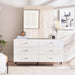 Aversa Dresser With 6 Drawer And Mirror - White Pan Home