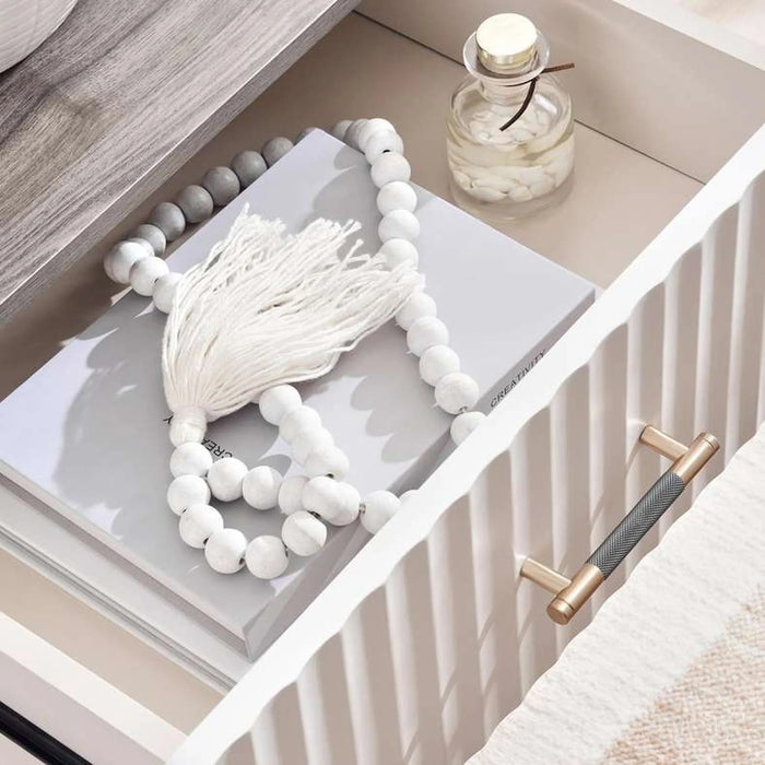 Aversa Nightstand With 2 Drawer - White