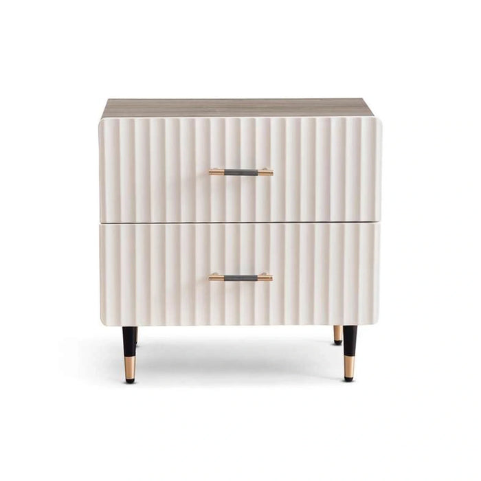 Aversa Nightstand With 2 Drawer - White
