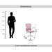 Aveza Office Medium Back Chair Mesh And Fabric-Pink Pan Home
