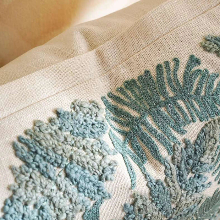 Axis Embroidered Filled Cushion 35X50Cm - Green Pan Home