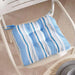 Axis Stripe Printed Water Repellant Outdoor Filled Chair Pad 40X40X5Cm - Blue Pan Home