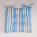 Axis Stripe Printed Water Repellant Outdoor Filled Chair Pad 40X40X5Cm - Blue Pan Home